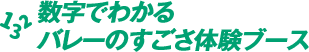 数字でわかるバレーのすごさ体験ブース