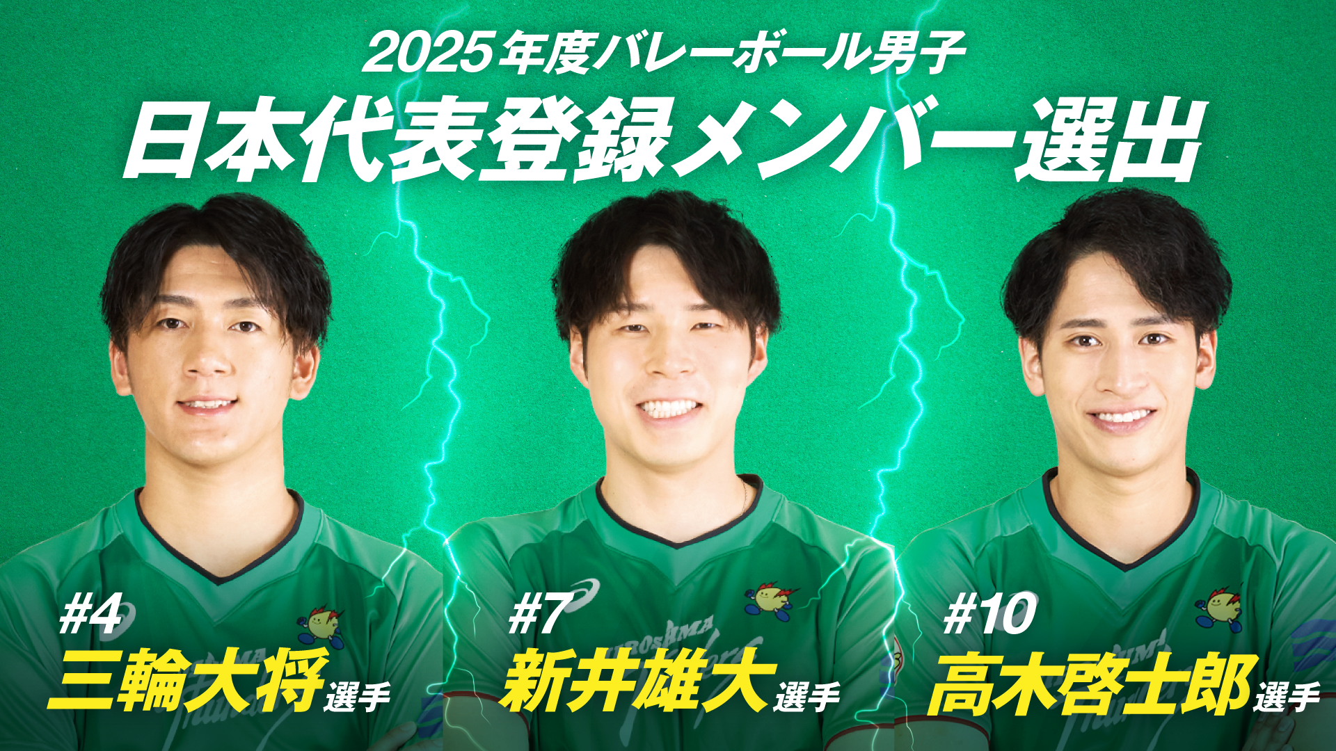 2025年度バレーボール男子 日本代表メンバー選出