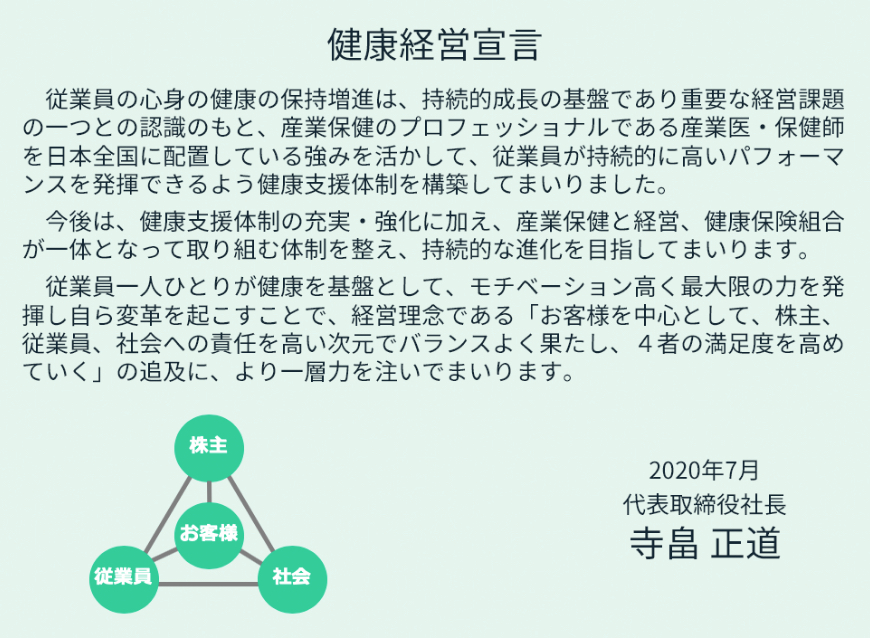 JTにおける健康経営の取り組み