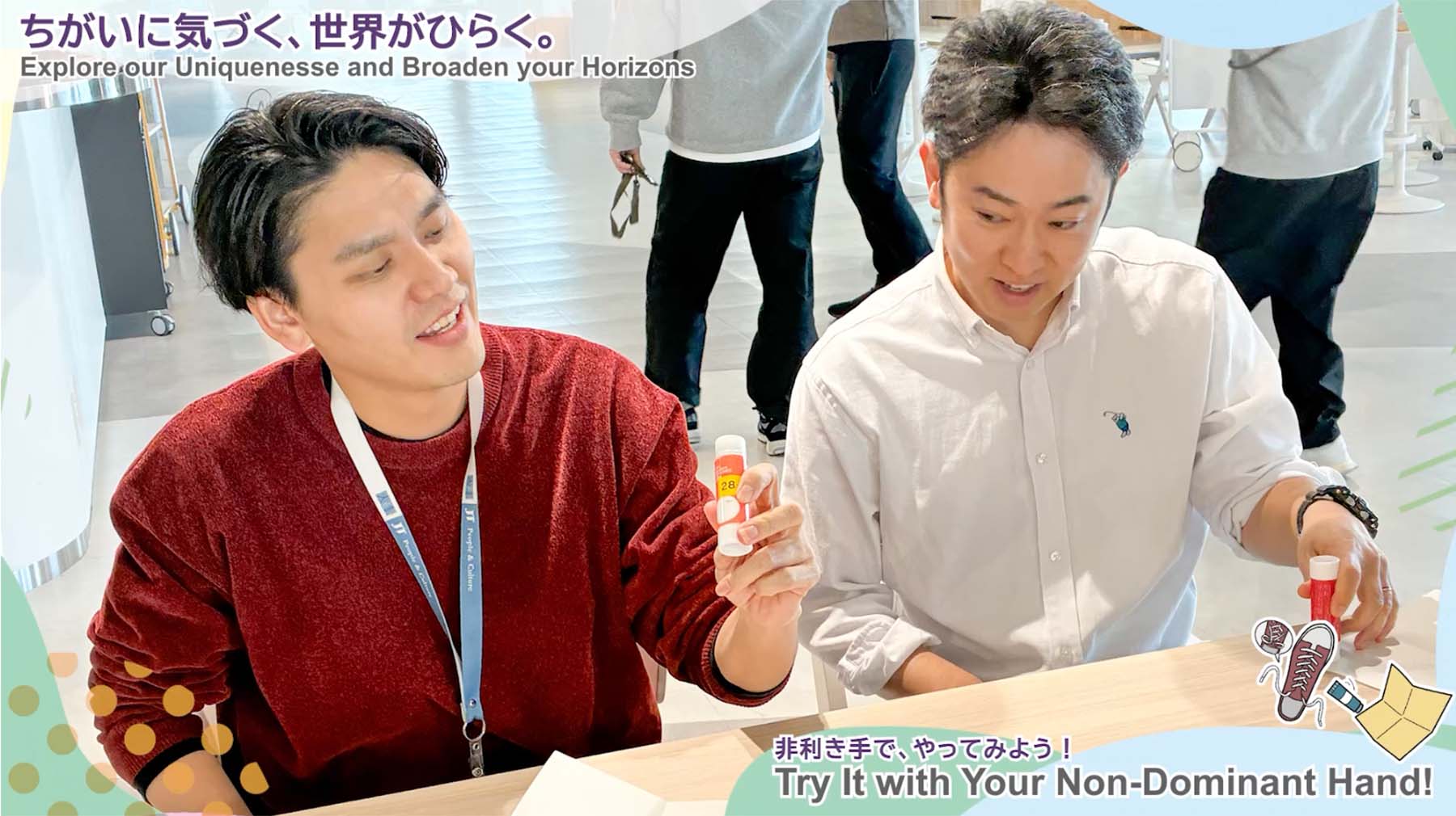 障がい者週間 啓発イベント ちがいに気づく、世界がひらく / 非利き手でやってみよう