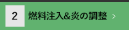 2.燃料注入&炎の調整